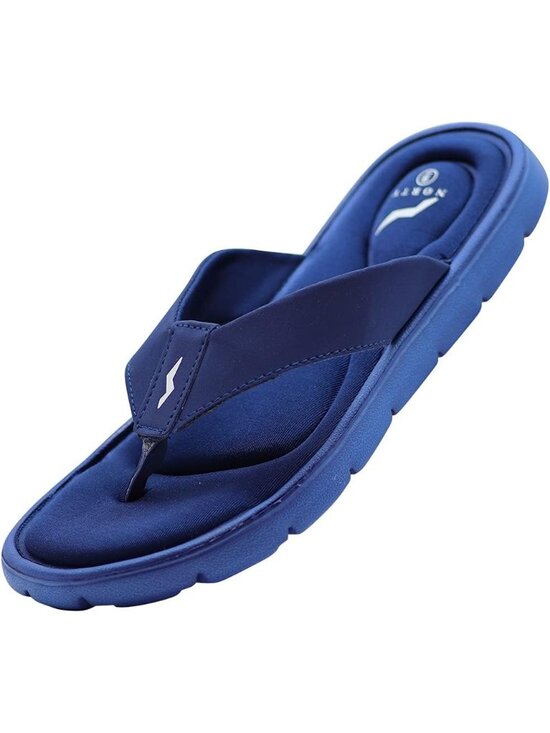 Men\'s Navy Blue Memory Foam Foot Bed Comfort Casual Sandal Slip On Shoes main image 4